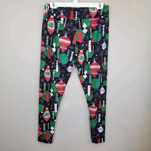 Dren Designs Classic Christmas Ornament Polyester‎ Spandex Leggings Plus Size - Picture 5 of 6
